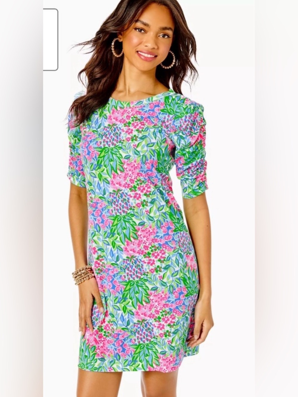 Lilly Pulitzer EUC Belden Dress Multi A Cherry On Top Sz M Resortwear Cruise